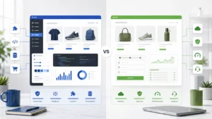 WooCommerce vs Shopify comparison for business ecommerce websites
