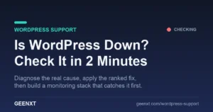 Diagnosing whether WordPress is down and building an uptime monitoring stack