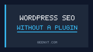 WordPress SEO without plugin: manual optimization guide cover