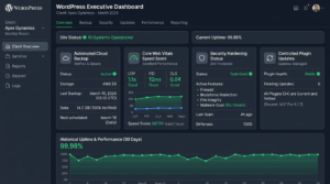 WordPress Maintenance Report Example and Executive Dashboard